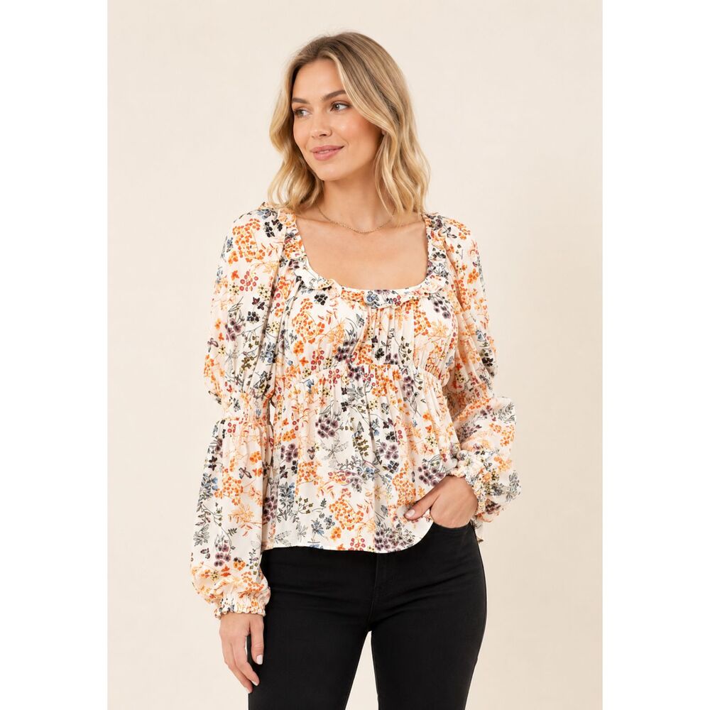 Hale Bob Yolanda Jersey Top Ivory Multi L